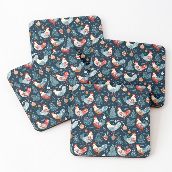Item preview, Christmas Chickens designed and sold by ColorFlowArt.