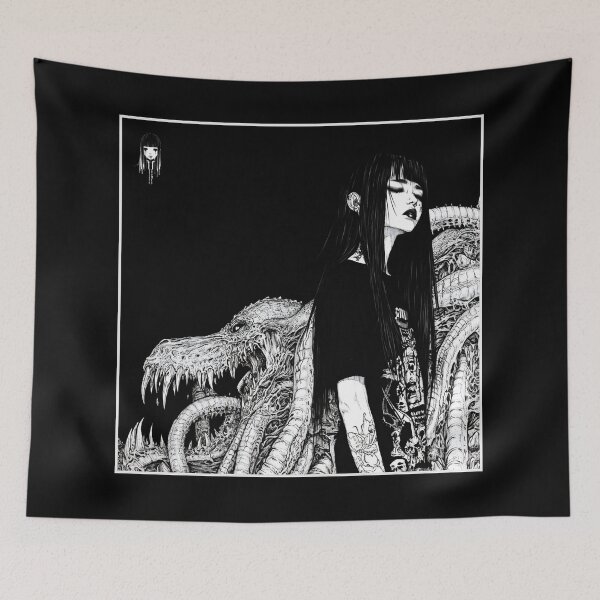 Item preview, The Only One Who Listens - black and white horror manga anime girl designed and sold by ForsakenFrames.