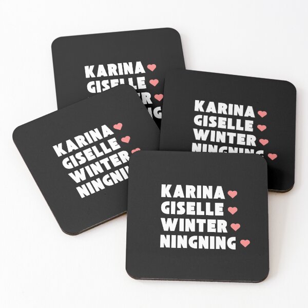 Item preview, Aespa with Member Names Kpop Group Design BLACK designed and sold by AJUNICE STUDIO.