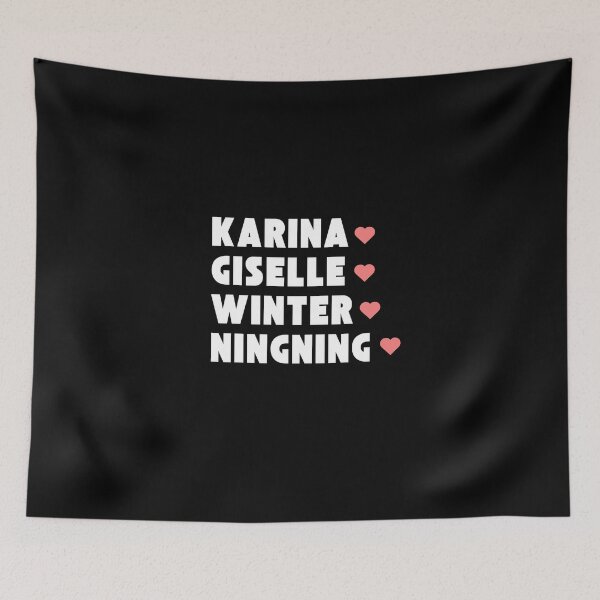 Item preview, Aespa with Member Names Kpop Group Design BLACK designed and sold by AJUNICE STUDIO.