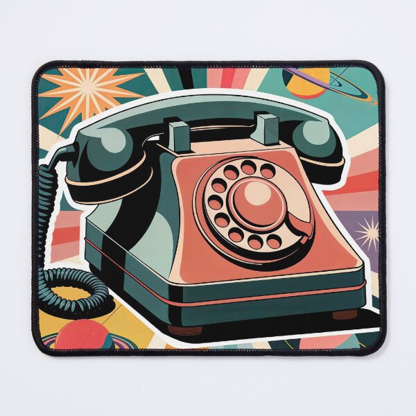 Item preview, Sticker T-Shirt Design Trending: VINTAGE ROTARY TELEPHONE designed and sold by ForeverPrintsOK.