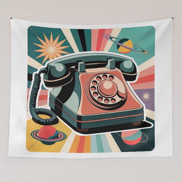 Item preview, Sticker T-Shirt Design Trending: VINTAGE ROTARY TELEPHONE designed and sold by ForeverPrintsOK.