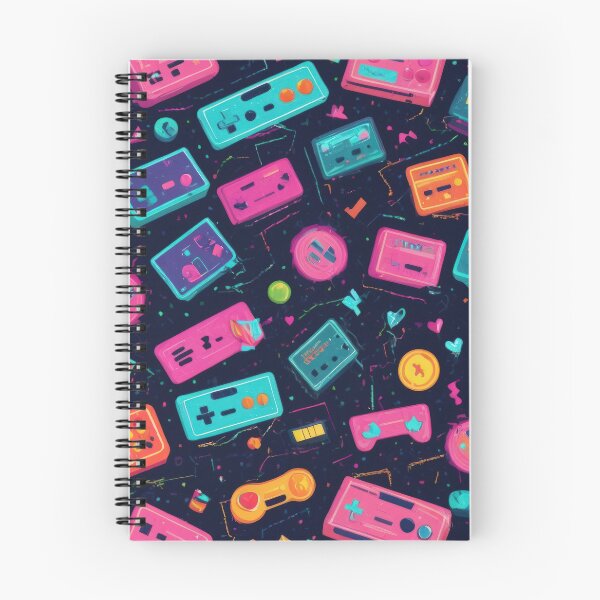 Item preview,  Neon colored joysticks pattern 90s arcade,Vintage Posters,vintage 90s designed and sold by Expressions-Sel.