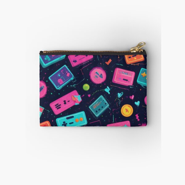 Item preview,  Neon colored joysticks pattern 90s arcade,Vintage Posters,vintage 90s designed and sold by Expressions-Sel.