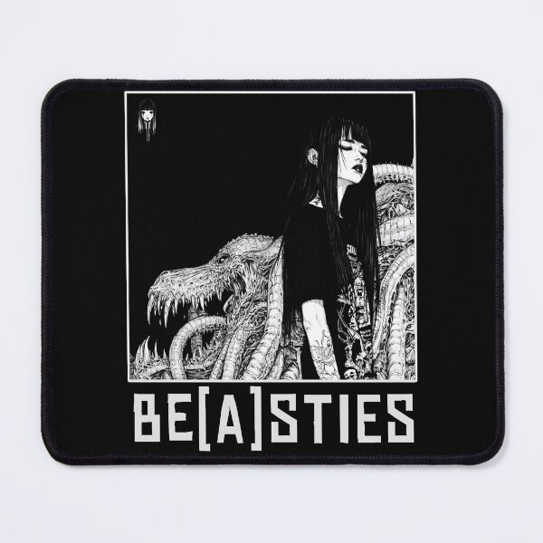 Item preview, Be(a)sties The Only One Who Listens - black and white horror manga anime girl designed and sold by ForsakenFrames.