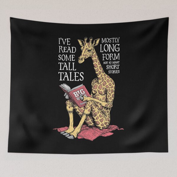 Item preview, Funny Book Lover Giraffe Long Form Tall Tales Reading Books designed and sold by GrandeDuc.