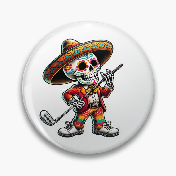 Item preview, Cute Day of the Dead Skeleton Golfer designed and sold by BrinaandPops.