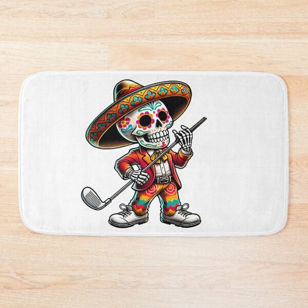 Item preview, Cute Day of the Dead Skeleton Golfer designed and sold by BrinaandPops.