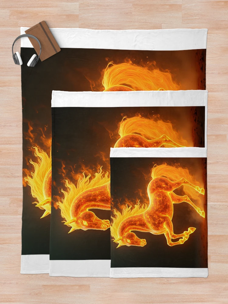 Thumbnail 5 of 6, Throw Blanket, Fiery designed and sold by ReverieTown.