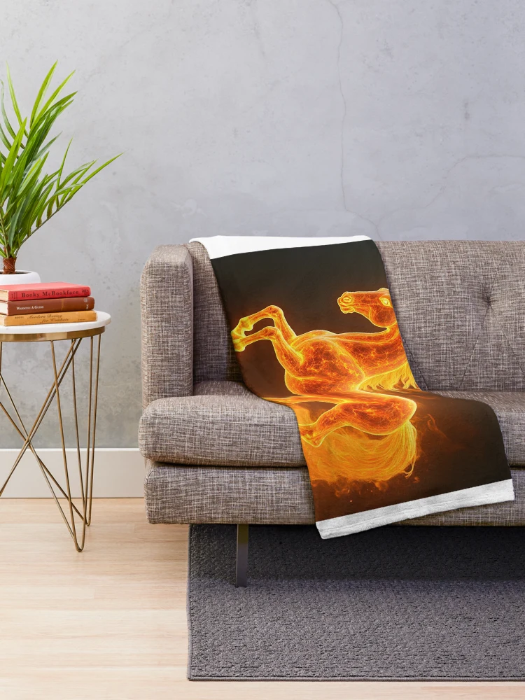 Thumbnail 2 of 6, Throw Blanket, Fiery designed and sold by ReverieTown.