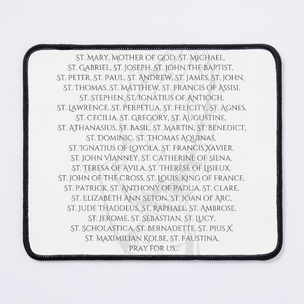 Item preview, Litany of Saints Prayer, Minimalist Catholic Print designed and sold by John-NW-Shop.