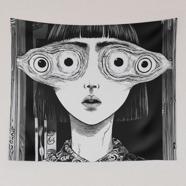Item preview, See You too - black and white horror manga anime girl designed and sold by ForsakenFrames.