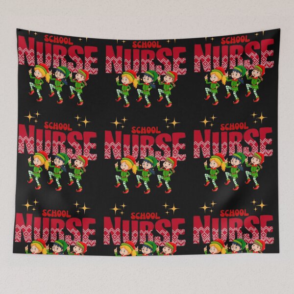 Item preview, School Nurse,  Nurse Squad, Funny Christmas  Nurse Team Elf  designed and sold by KolorellaS.