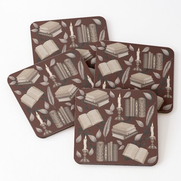Item preview, Dark Academia Pattern in Burgundy designed and sold by AnnikaisDrawing.
