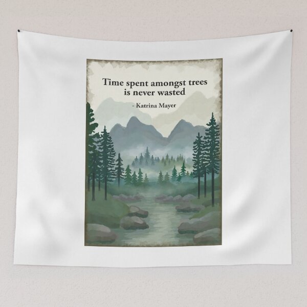 Item preview, Time spent amongst trees is never wasted - Katrina Mayer designed and sold by Scat the cat.