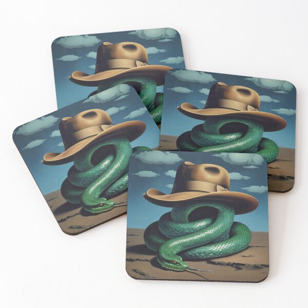 Item preview, Magritte-Inspired Cowboy Snake designed and sold by vwcallais.
