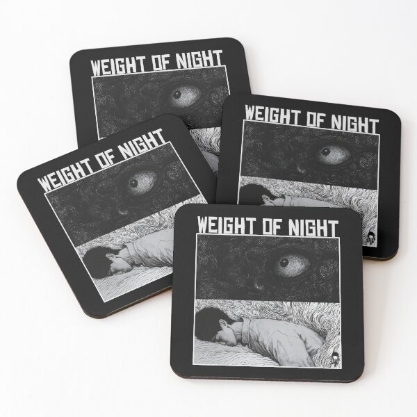 Item preview, The Weight of Night - black and white horror manga anime designed and sold by ForsakenFrames.