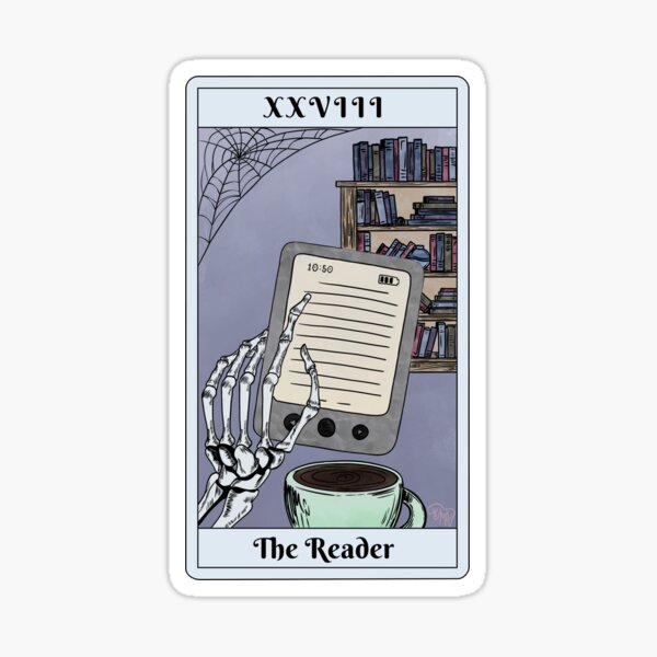 Artikel-Vorschau von Die Tarotkarte „Der Leser“ (E-Reader), designt und verkauft von Marguerite Artistry.