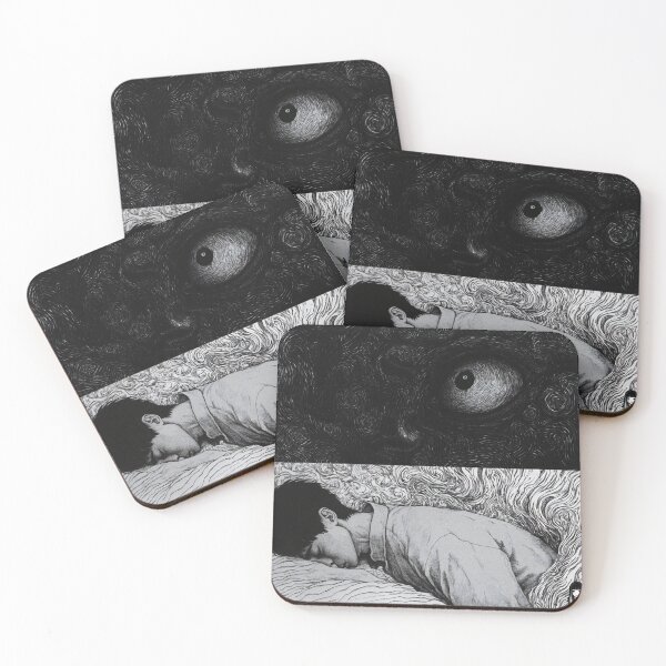 Item preview, The Weight of Night - black and white horror manga anime designed and sold by ForsakenFrames.