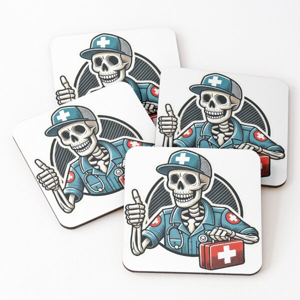 Item preview, Cartoon Skeleton Paramedic  designed and sold by BrinaandPops.