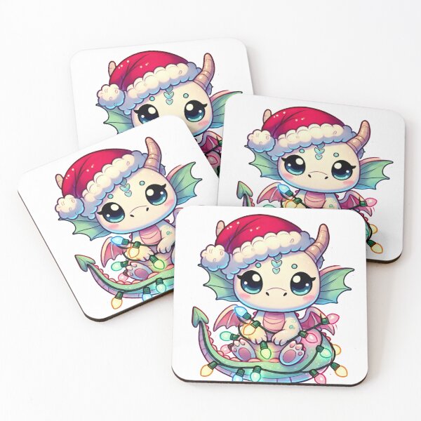 Item preview, Festive Christmas Dragon with Santa Hat designed and sold by lubushop1.