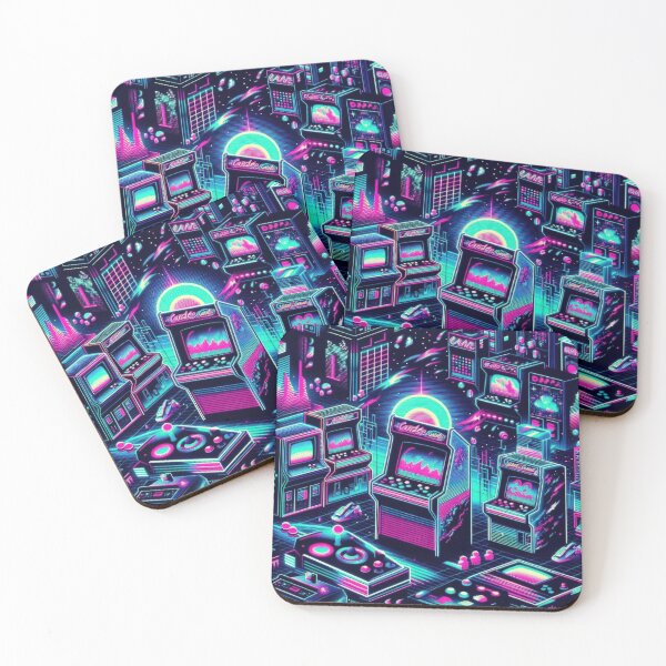 Item preview, neon Retro Game Machine pattern 90s arcade,Vintage Posters,vintage 90s designed and sold by Expressions-Sel.