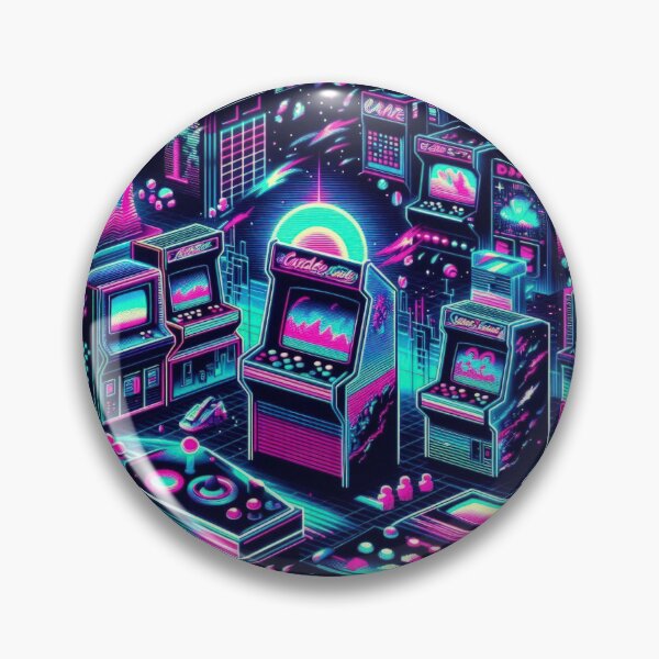 Item preview, neon Retro Game Machine pattern 90s arcade,Vintage Posters,vintage 90s designed and sold by Expressions-Sel.