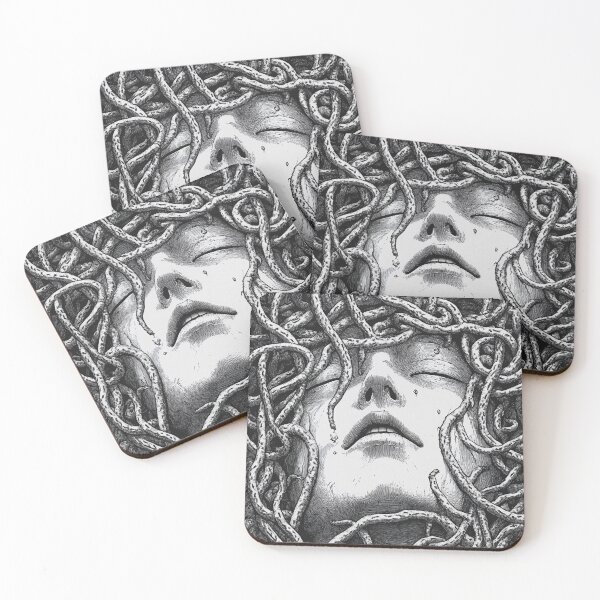 Item preview, Rooted in Darkness - black and white horror manga anime girl designed and sold by ForsakenFrames.