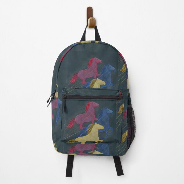 Item preview, Colored horses, galloping horses, a yellow horse, a blue horse, a red horse. designed and sold by Dormitria.