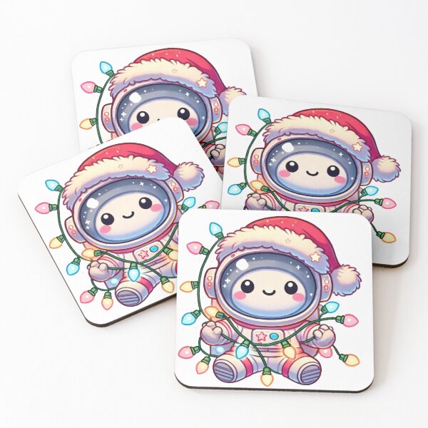 Item preview, Festive Christmas Space Explorer with Santa Hat and Lights designed and sold by lubushop1.