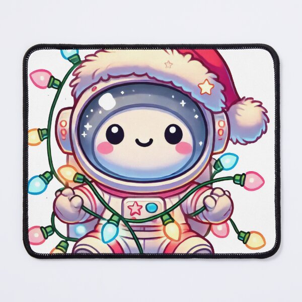Item preview, Festive Christmas Space Explorer with Santa Hat and Lights designed and sold by lubushop1.