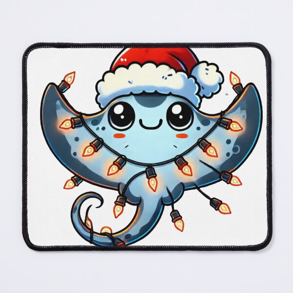 Item preview, Manta Ray in Santa Hat with Christmas Lights designed and sold by AIARTIST1.