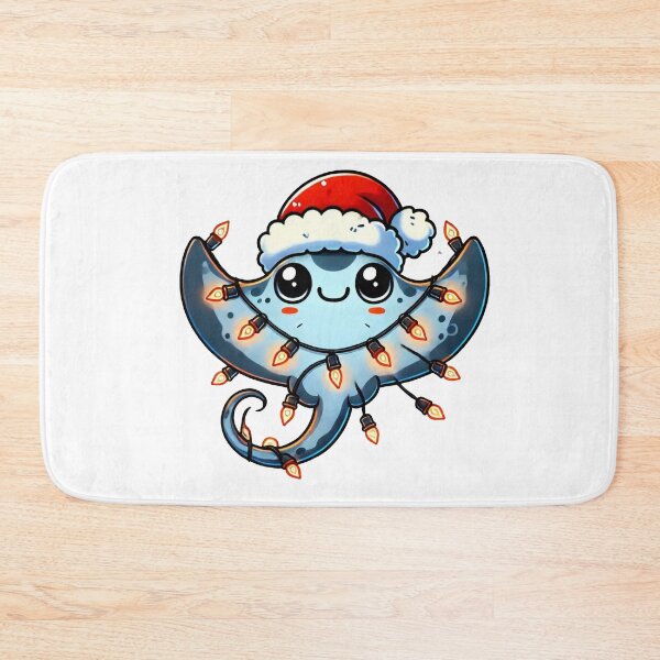 Item preview, Manta Ray in Santa Hat with Christmas Lights designed and sold by AIARTIST1.