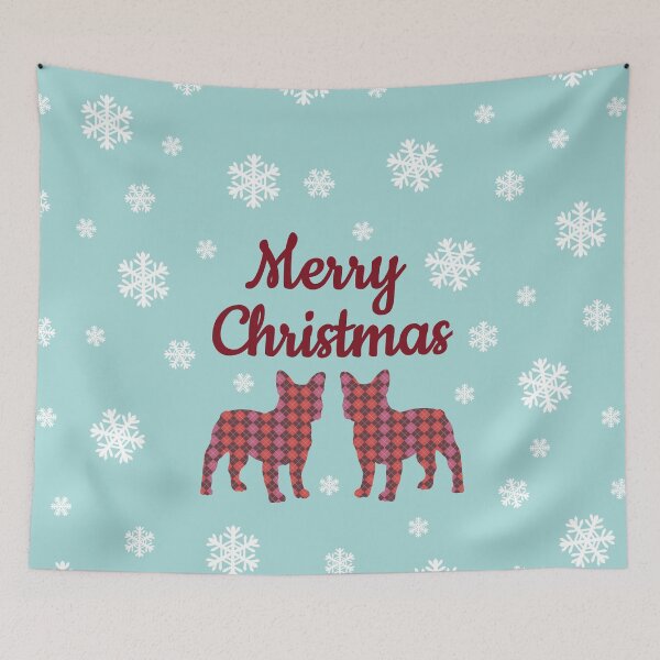Item preview, Merry Christmas Frenchies designed and sold by Ana Gorozpe.