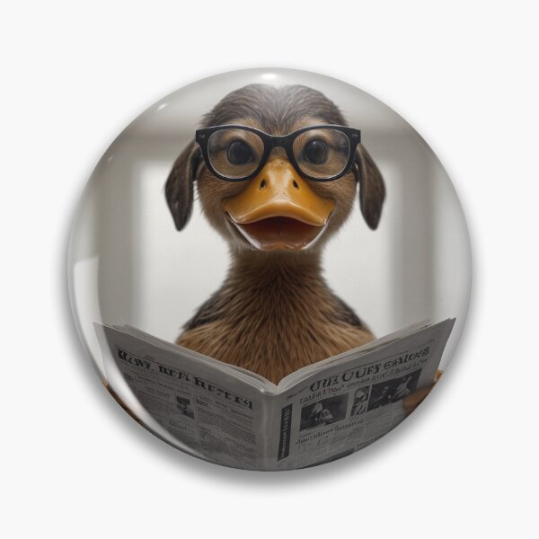 Item preview, Humorous Duck Reading Newspaper on Toilet designed and sold by vk09.
