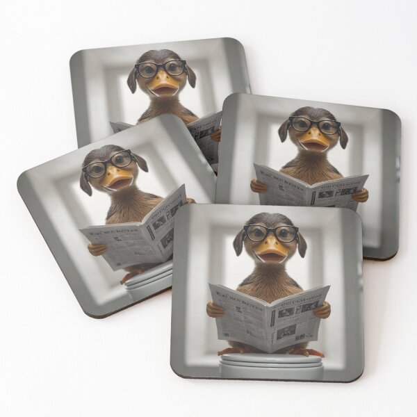 Item preview, Humorous Duck Reading Newspaper on Toilet designed and sold by vk09.