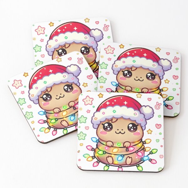 Item preview, Cute Christmas Hamster with Santa Hat and Festive Lights designed and sold by lubushop1.