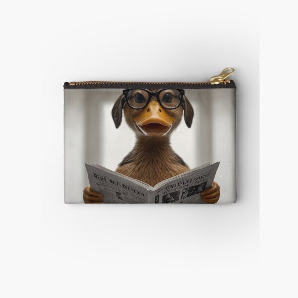 Item preview, Humorous Duck Reading Newspaper on Toilet designed and sold by vk09.