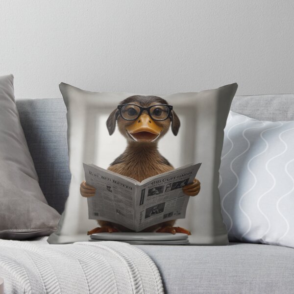 Item preview, Humorous Duck Reading Newspaper on Toilet designed and sold by vk09.