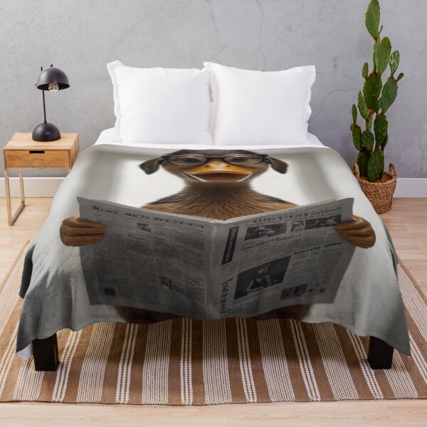 Item preview, Humorous Duck Reading Newspaper on Toilet designed and sold by vk09.