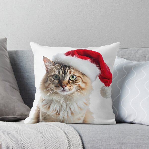 Item preview, Funny Turkish Van cat wearing Christmas hat designed and sold by LazyOwlStore.