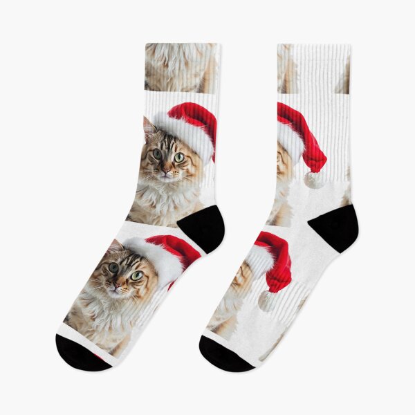 Item preview, Funny Turkish Van cat wearing Christmas hat designed and sold by LazyOwlStore.