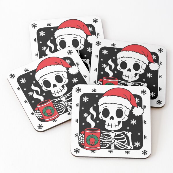 Item preview, Christmas Skeleton Drinking Coffee designed and sold by SRXTees.