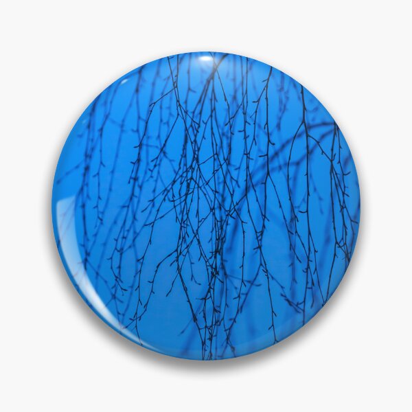 Artikelvorschau, Delicate Tree Silhouette Blue entworfen und verkauft von Tim McGuire Fine Art.