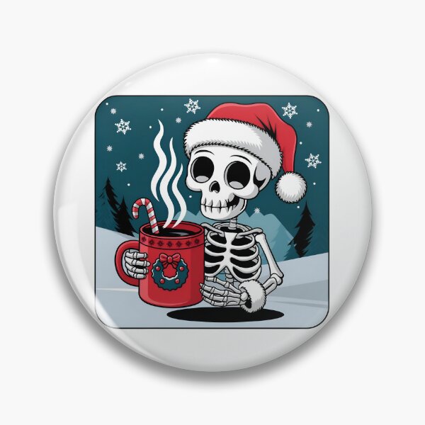 Item preview, Christmas Skeleton Drinking Coffee designed and sold by SRXTees.