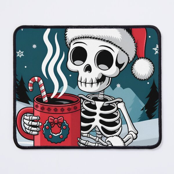 Item preview, Christmas Skeleton Drinking Coffee designed and sold by SRXTees.