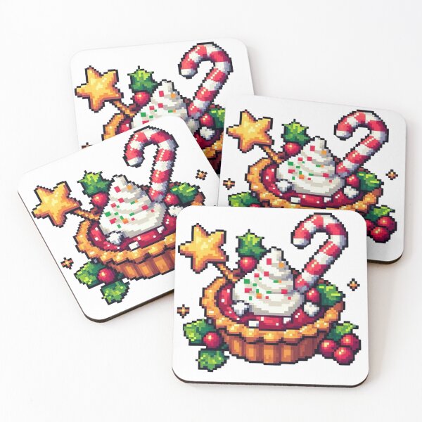 Item preview, Christmas cake, Pixel Art, Snowman, dessert, delicious food, Santa Claus, winter season, home sweet home, foodies, christmas holiday designed and sold by Sugar Wisdom .