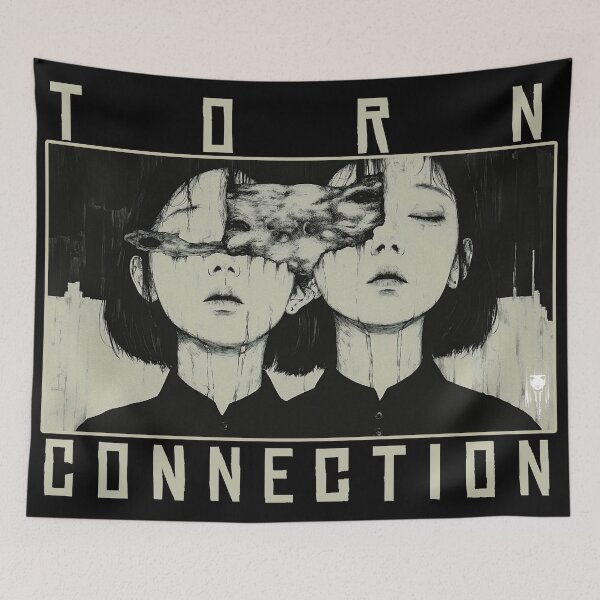 Item preview, Torn connection - black and white horror manga anime girl designed and sold by ForsakenFrames.