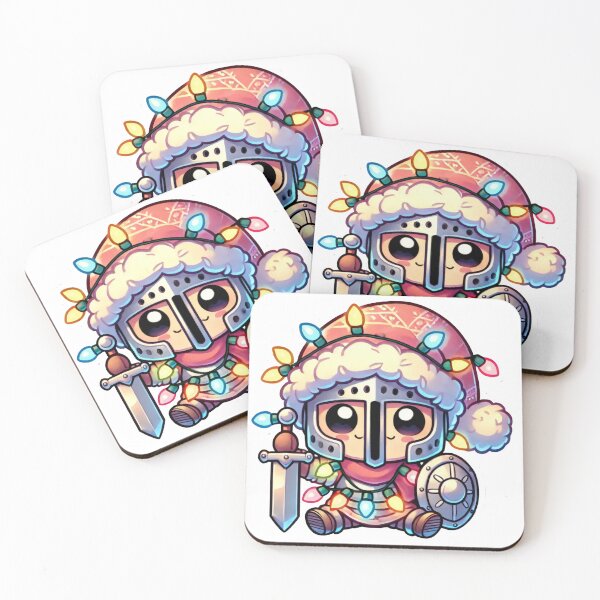 Item preview, Festive Knight with Santa Hat and Holiday Lights designed and sold by lubushop1.