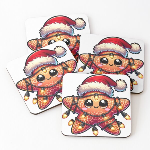 Item preview, Starfish in Santa Hat with Christmas Lights designed and sold by AIARTIST1.